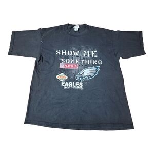 Vintage Lee Sport Philadelphia Eagles Superbowl XXV T-Shirt Size XXL Black B28